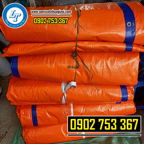 Bạt nhựa xanh cam khổ 2m, 3m giá bán buôn rẻ