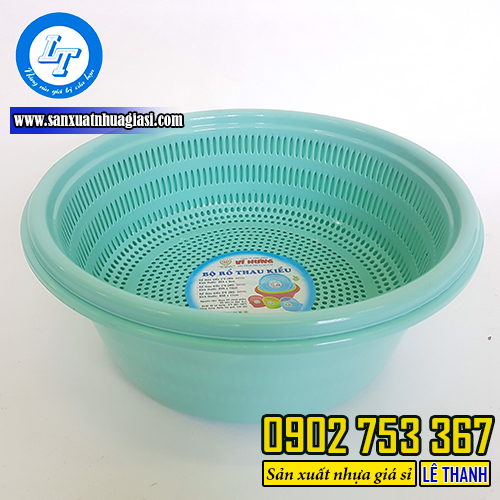 Bộ thau rổ nhựa 2 món Bộ thau rổ nhựa 2 món