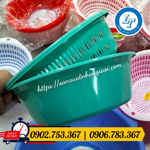 Bộ thau rổ tròn màu sắc trang nhã Bộ thau rổ tròn màu sắc trang nhã