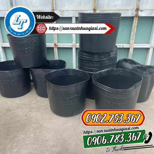 Chậu nhựa đen c10 Chậu nhựa đen c10