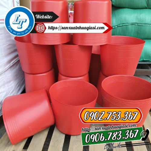 Chậu nhựa đỏ C12 Chậu nhựa đỏ C12