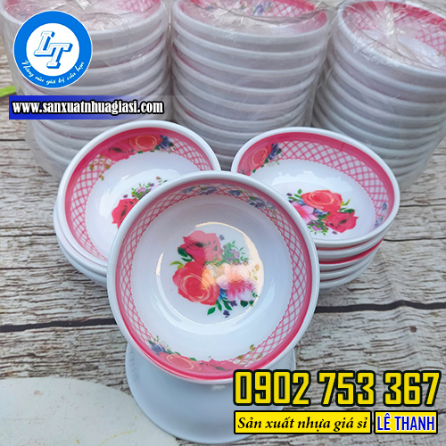Chén nước mắm họa tiết hoa Chén nước mắm họa tiết hoa