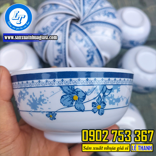 Chén nhựa tròn họa tiết hoa Chén nhựa tròn họa tiết hoa xinh