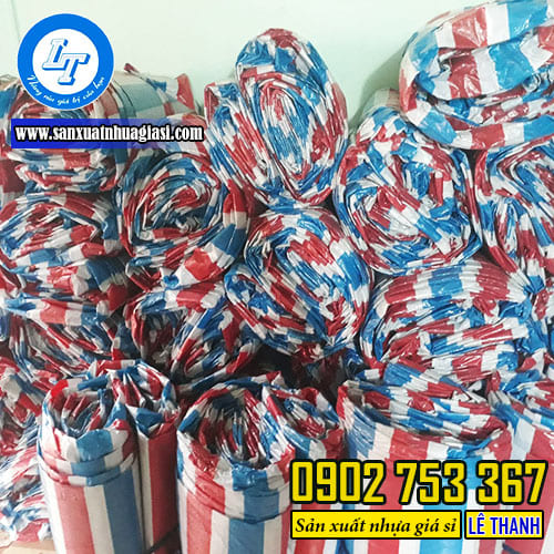 Cơ sở phân phối bạt nhựa sọc 3 màu giá rẻ