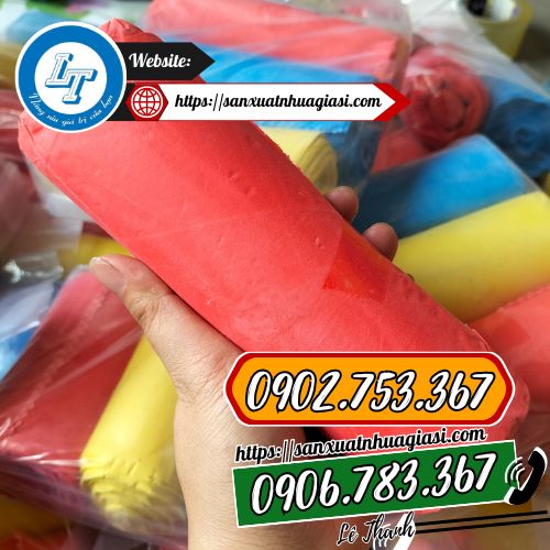 Túi rác cuộn màu được sản xuất từ hạt nhựa an toàn, độ bền cao Túi rác cuộn màu được sản xuất từ hạt nhựa an toàn, độ bền cao