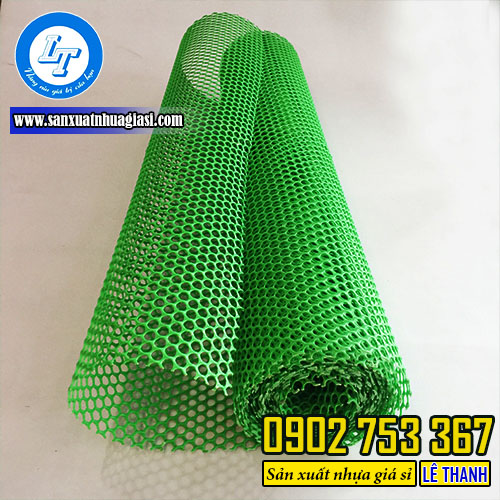 Cuộn lưới nhựa mắt cáo màu xanh