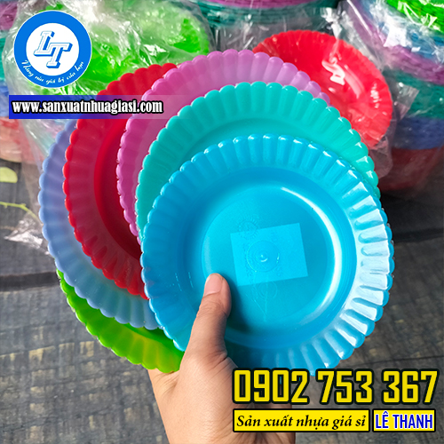 Dĩa nhựa trơn đủ màu Dĩa nhựa trơn đủ màu