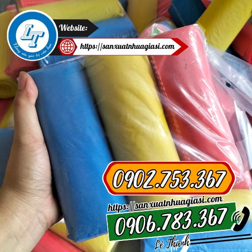 Túi rác cuộn đóng gói 3 màu Túi rác cuộn đóng gói 3 màu