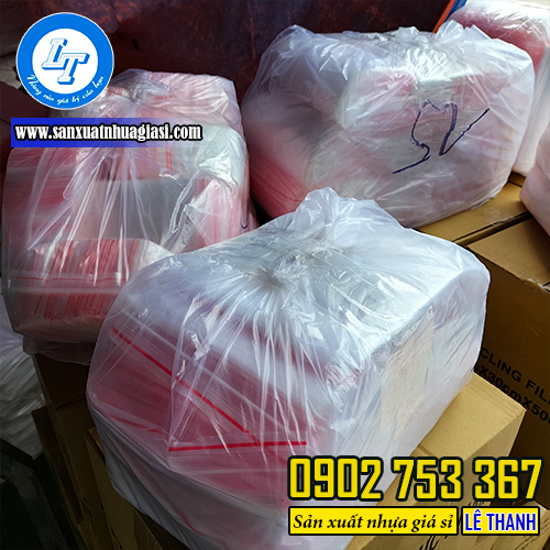 Đóng sỉ túi zip chỉ đỏ Đóng sỉ túi zip chỉ đỏ