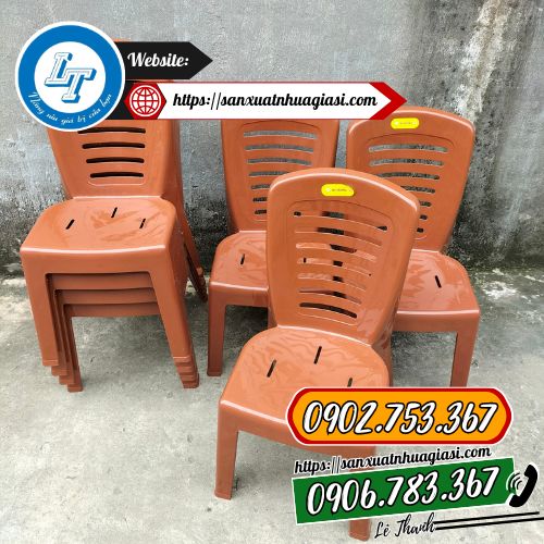 Ghế nhựa tựa lưng 9 sọc mini Ghế nhựa tựa lưng 9 sọc mini