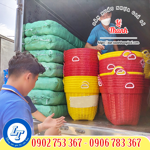 Giao sỉ sọt nhựa tròn ra chành xe Giao sỉ sọt nhựa tròn ra chành xe