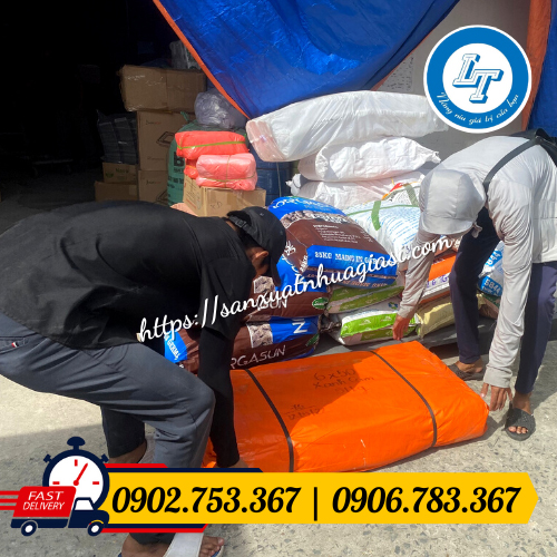 Giao hàng bạt nhựa xanh cam tại Lê Thanh Giao hàng bạt nhựa xanh cam tại Lê Thanh