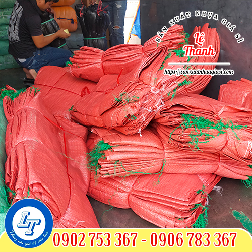 Giao sỉ bao đựng gạo 50kg màu đỏ Giao sỉ bao đựng gạo 50kg màu đỏ