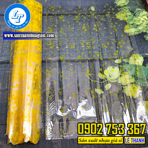 Giấy kiếng gói quà hoa vàng Giấy kiếng gói quà hoa vàng