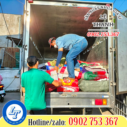 Hỗ trợ giao hàng bao tải logo miễn phí