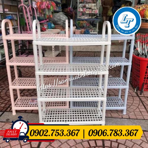 Kệ nhựa để dép có đa dạng màu sắc, mẫu mã Kệ nhựa để dép có đa dạng màu sắc, mẫu mã