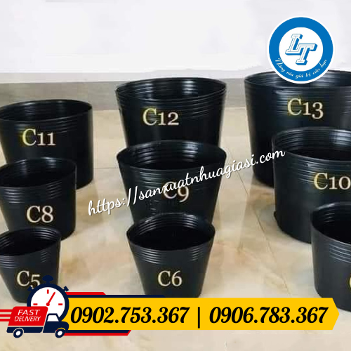 Kích thước chậu nhựa mềm Kích thước chậu nhựa mềm