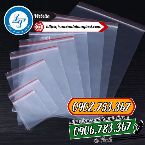 Kích thước túi zip chỉ đỏ đa dạng Kích thước túi zip chỉ đỏ đa dạng