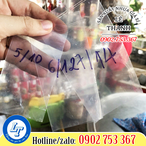 Kích thước túi pe loại nhỏ