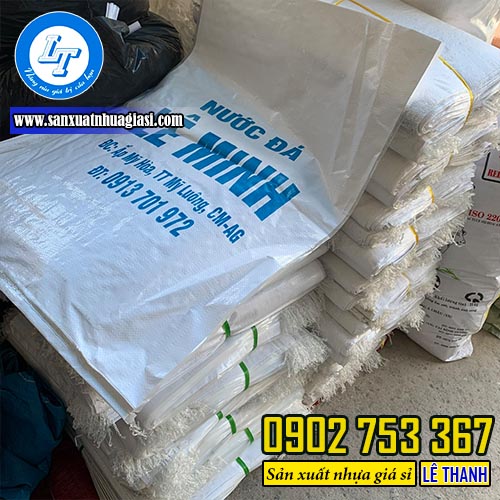 Lê Thanh có in ấn logo, tên thương hiệu trên bao đá Lê Thanh có in ấn logo, tên thương hiệu trên bao đá