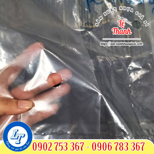 Lỗ đục 1cm trên túi nilon Lỗ đục 1cm trên túi nilon