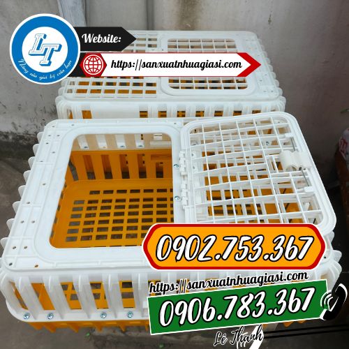 Lồng nhựa nhốt gà vịt có thiết kế thông minh, an toàn, thoáng khí Lồng nhựa nhốt gà vịt có thiết kế thông minh, an toàn, thoáng khí