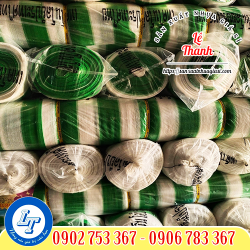 Lưới che nắng sọc xanh trắng Lưới che nắng sọc xanh trắng