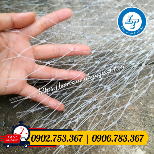 Lưới cước trắng mắt lưới 4x4cm Lưới cước trắng mắt lưới 4x4cm
