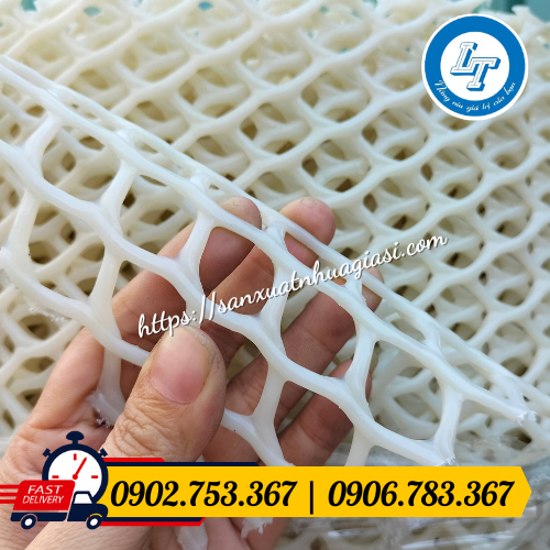 Lưới nhựa mắt cáo trắng quy cách lỗ 1cm Lưới nhựa mắt cáo trắng quy cách lỗ 1cm