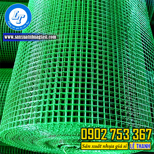 Lưới thép bọc nhựa có mắt lưới hình ô vuông, màu sắc thẩm mỹ, dẻo dai Lưới thép bọc nhựa có mắt lưới hình ô vuông, màu sắc thẩm mỹ, dẻo dai