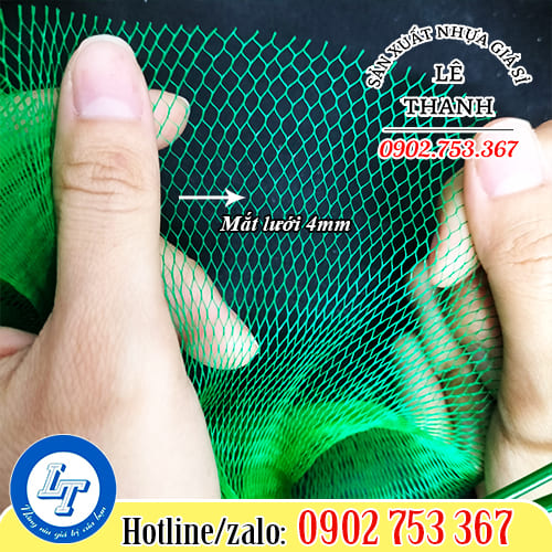 Túi có mắt lưới là 4mm đảm bảo độ thoáng cao