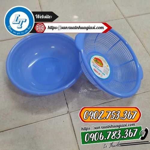 Bộ thau rổ nhựa tròn Bộ thau rổ nhựa tròn
