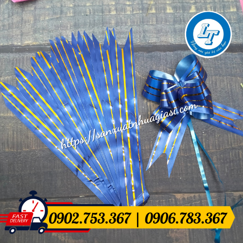 Dây rút gói quà họa tiết sọc Dây rút gói quà họa tiết sọc