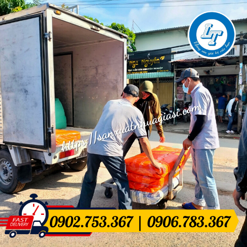 Phân phối bạt 2 mặt xanh cam Phân phối bạt 2 mặt xanh cam