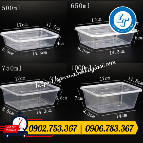Quy cách hộp nhựa thực phẩm Quy cách hộp nhựa thực phẩm