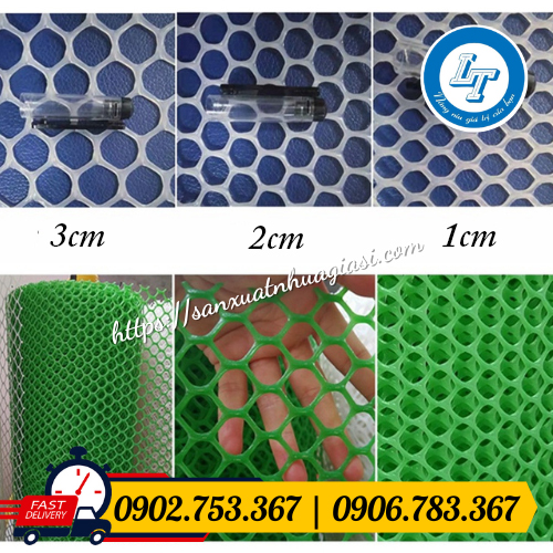 Quy cách lưới nhựa mắt cáo lỗ lưới 1cm, 2cm, 3cm Quy cách lưới nhựa mắt cáo lỗ lưới 1cm, 2cm, 3cm