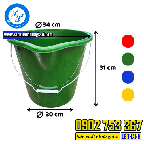 Kích thước và màu sắc của xô nhựa pha thuốc Kích thước và màu sắc của xô nhựa pha thuốc