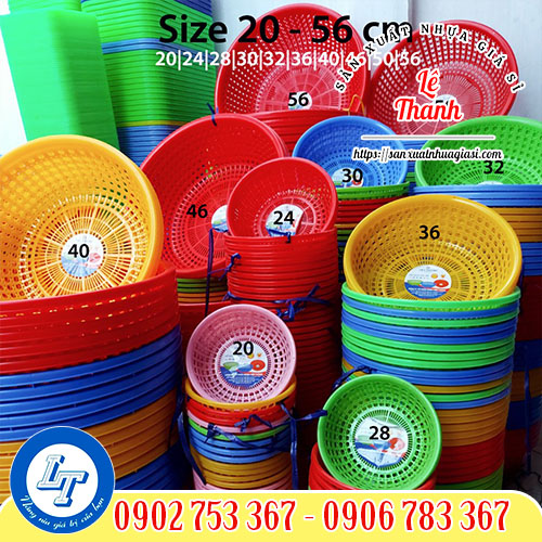 Rổ nhựa tròn nhiều quy cách Rổ nhựa tròn nhiều quy cách