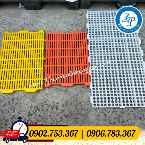 Tấm sàn nhựa chăn nuôi 3 kích thước Tấm sàn nhựa chăn nuôi 3 kích thước