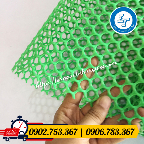 Lưới nhựa mắt cáo màu xanh Lưới nhựa mắt cáo màu xanh