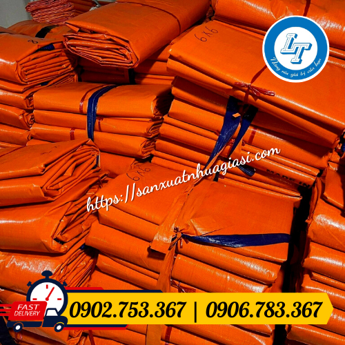 Sản xuất bạt nhựa xanh cam giá sỉ rẻ Sản xuất bạt nhựa xanh cam giá sỉ rẻ