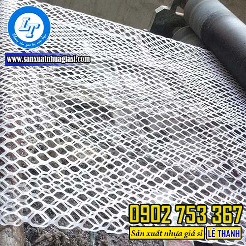 Sản xuất trực tiếp lưới nhựa mắt cáo trắng Sản xuất trực tiếp lưới nhựa mắt cáo trắng