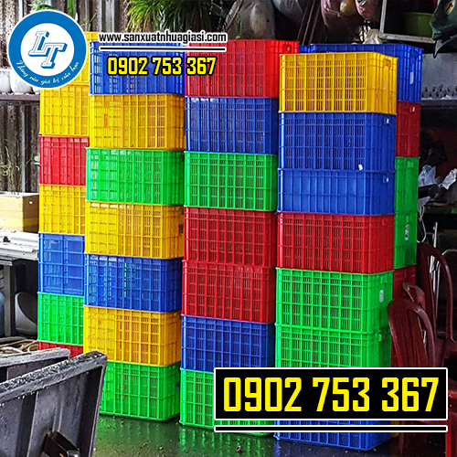 Sọt nhựa đựng trái cây có màu đa dạng