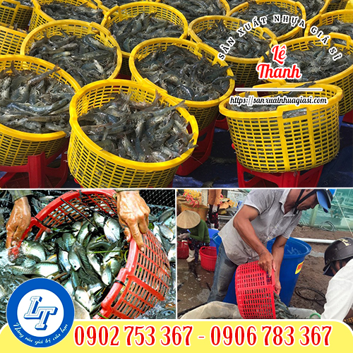 Sọt nhựa tròn chuyên dùng để đựng thủy hải sản Sọt nhựa tròn chuyên dùng để đựng thủy hải sản