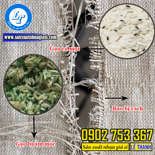 Sử dụng bao đựng gạo kém chất lượng