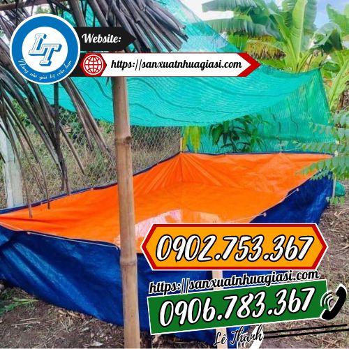 Sử dụng bạt nhựa làm bể bạt Sử dụng bạt nhựa làm bể bạt