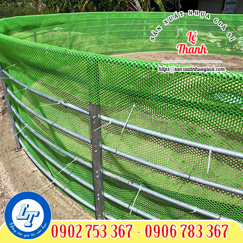 Lưới mắt cáo làm ao tròn nổi Lưới mắt cáo làm ao tròn nổi