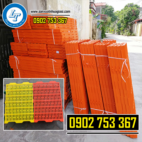 Tấm nhựa lót sàn chăn nuôi màu cam