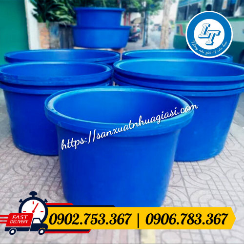 Thùng nhựa tròn nuôi cá dung tích 200L Thùng nhựa tròn nuôi cá dung tích 200L
