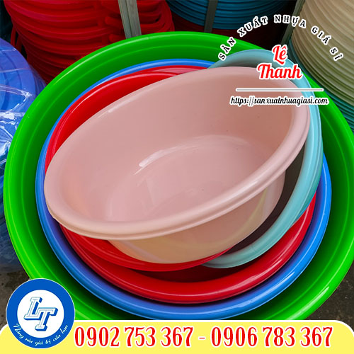 Thau nhựa tròn nhiều màu nhiều kích thước Thau nhựa tròn nhiều màu nhiều kích thước